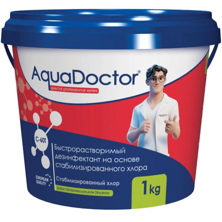 AquaDoctor C-60T хлор-шок в таблетках 1 кг