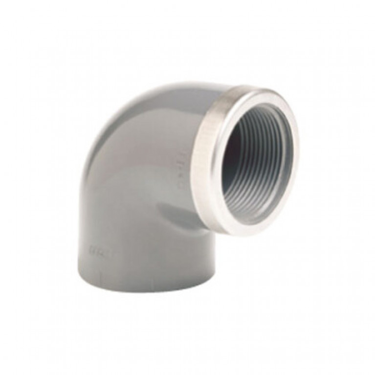 Угол 90° c металлическим кольцом EFFAST d50x1-1/2" (RGRGOR050F)