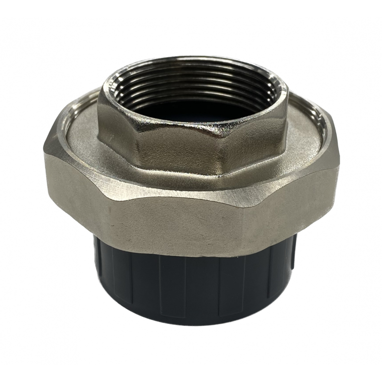 Муфта разборная переходная ПВХ/латунь ВР d40x1-1/4" AQUAVIVA, Россия