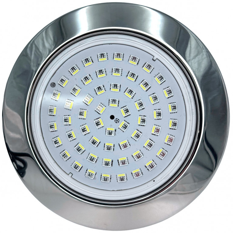 Прожектор светодиодный Aquaviva (LED028-99led) 6W RGB/4M стальная рамка  + закладная